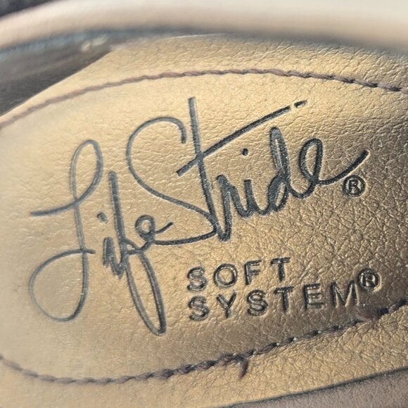 LifeStride “Naomi” Dress Sandal – Taupe/Beige Peep-Toe Bootie Womens size 6M - Picture 5 of 10